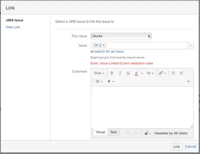 Issue Link Filter for Jira — Atlassian plugin