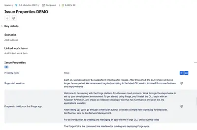 Issue Properties for Jira Cloud — Atlassian plugin