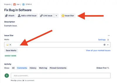 Issue Star — Atlassian plugin
