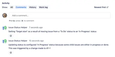 Issue Status Helper — Atlassian plugin
