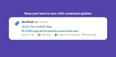 Jira Cloud for Slack (Official) — Atlassian plugin
