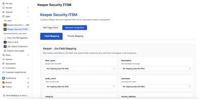 Keeper Security ITSM — Atlassian plugin