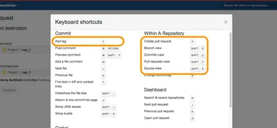 Keyboard Shortcuts for Bitbucket — Atlassian plugin