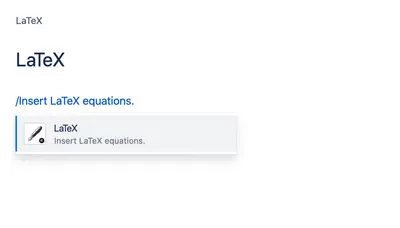 LaTeX for Confluence — Atlassian plugin