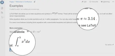 LaTeX Math Lite — Atlassian plugin