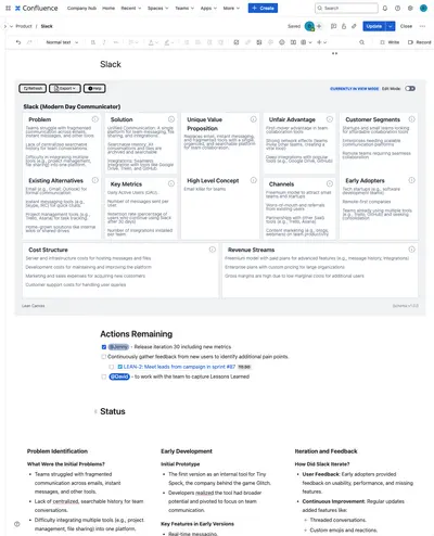 Lean Canvas — Atlassian plugin