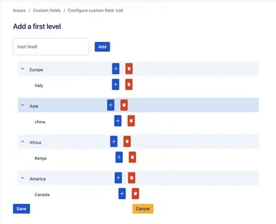 Limitless Cascading Level Dropdown — Atlassian plugin