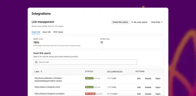 Link Management - Broken Link Detection & Bulk Editing — Atlassian plugin