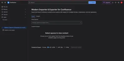 Modern Importer & Exporter for Confluence — Atlassian plugin