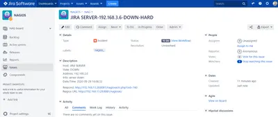 Nagios Integration for Jira — Atlassian plugin