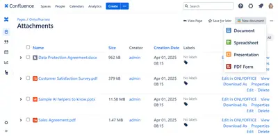 ONLYOFFICE Connector for Confluence — Atlassian plugin