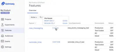 Optimizely for Jira — Atlassian plugin