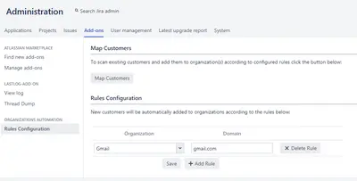 Organizations Automation — Atlassian plugin