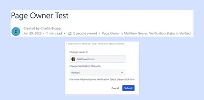 Page Owner — Atlassian plugin