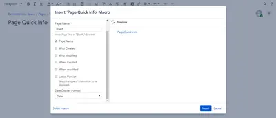 Page Quick Info — Atlassian plugin
