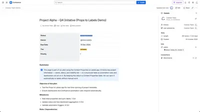 PagePropsToLabels — Atlassian plugin