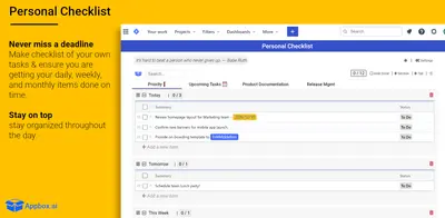 Personal Checklist For Jira Cloud (Free) — Atlassian plugin