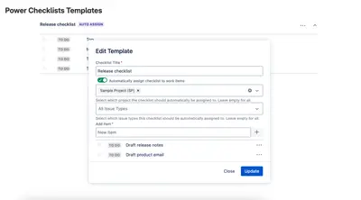 Power Checklists — Atlassian plugin