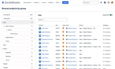 Project Groups for Jira — Atlassian plugin