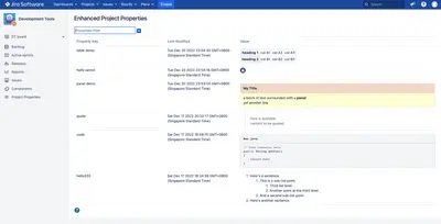 Project Properties for Jira — Atlassian plugin