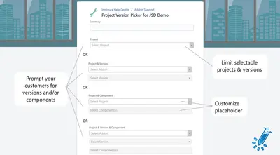 Project Version Picker for Jira Service Management — Atlassian plugin