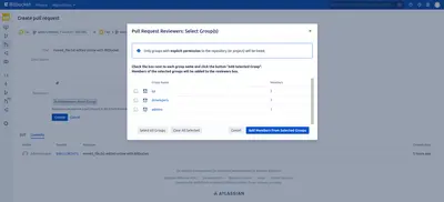 Pull Request Reviewers From Groups — Atlassian plugin