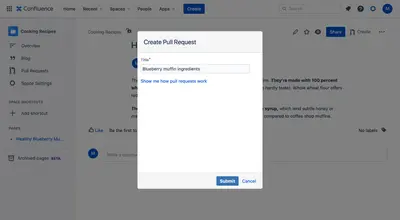 Pull Requests for Confluence Pages — Atlassian plugin