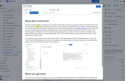 Qron Search and Replace for Confluence — Atlassian plugin
