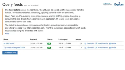 Query Feed for Jira — Atlassian plugin