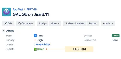 RAG Status — Atlassian plugin