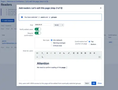 Readers — Atlassian plugin