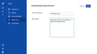 Regos Forms for Jira Cloud — Atlassian plugin