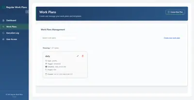 Regular Work Plans — Atlassian plugin