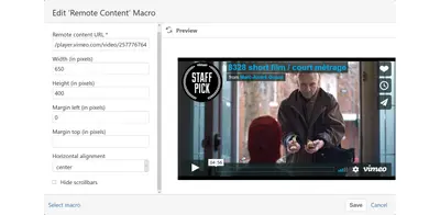 Remote Content (Website, PDF, image) — Atlassian plugin