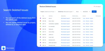 Restore Deleted Issues — Atlassian plugin