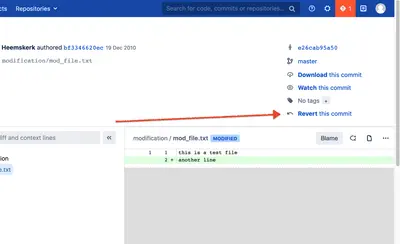 Revert for Bitbucket — Atlassian plugin