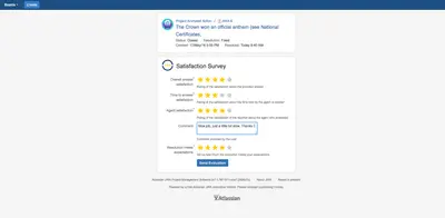 Satisfaction survey for Jira by Ovyka — Atlassian plugin