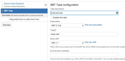 SBT Task Plugin for Bamboo — Atlassian plugin