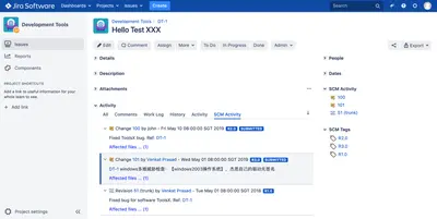 SCM Activity for Jira — Atlassian plugin