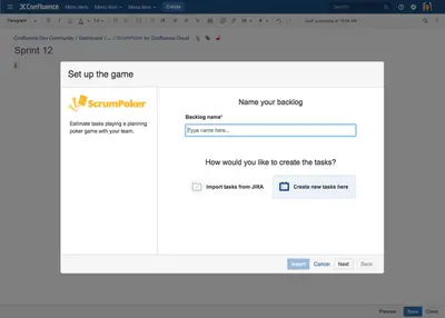 ScrumPoker Estimates for Confluence (Connector to Jira) — Atlassian plugin