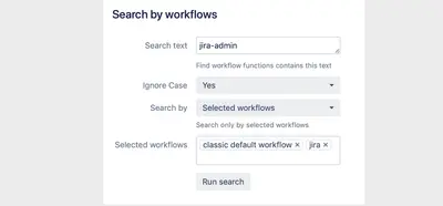 Search by workflows — Atlassian plugin