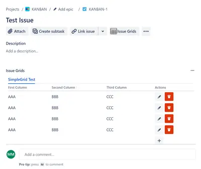 SimpleGrid — Atlassian plugin