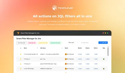 Smart Filter Manager for Jira — Atlassian plugin
