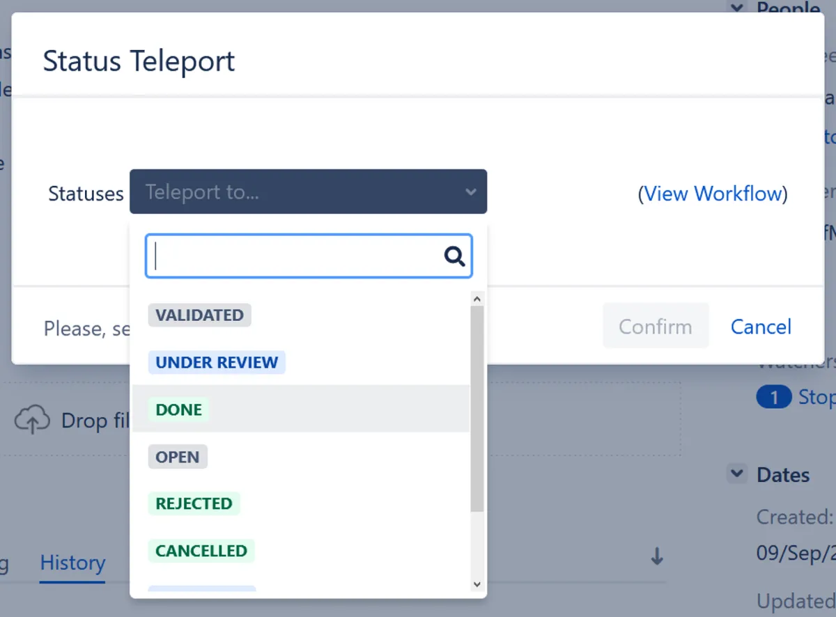 Sofmobile Teleport for Jira — screenshot from the Atlassian Marketplace listing