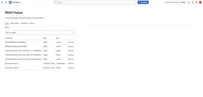 Space Roles Manager - Bulk Assign, Audit & Export — Atlassian plugin