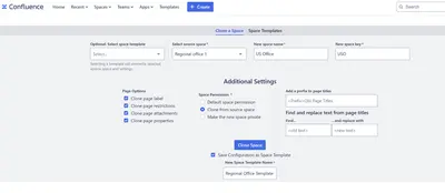 Space Templates for Confluence — Atlassian plugin