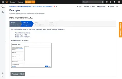 STEP BY STEP for Confluence — Atlassian plugin