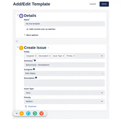 STM Issue Templates (auto & manual create/update/transition) — Atlassian plugin