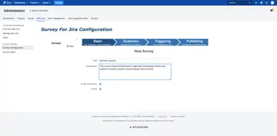 Survey For Jira — Atlassian plugin