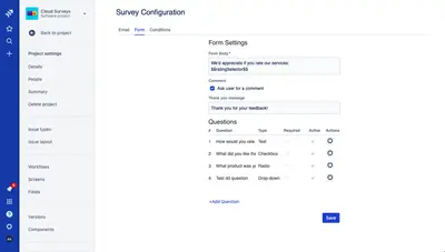Surveys for Jira - Jira Customer Surveys — Atlassian plugin